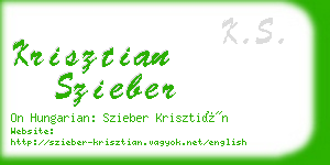 krisztian szieber business card